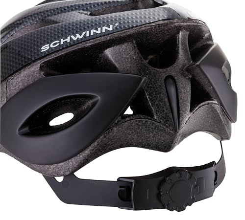 Schwinn Thrasher Helmet for Adults, Size 58-62 cm for Riders Ages 14+, Microshell, Adjustable Dial & Straps, Interior Padding, Air Vents, Visor, Adult Bike Helmet