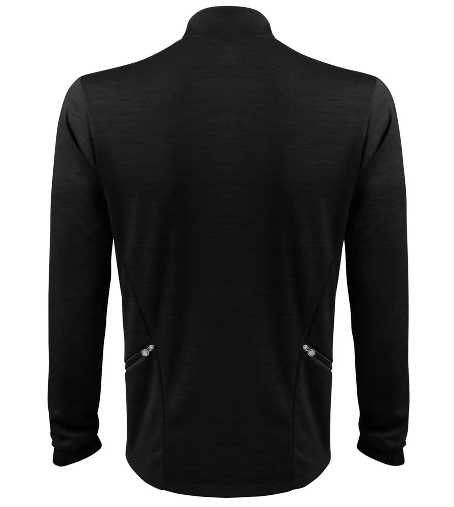 AERO|TECH|DESIGNS | Men's Long Sleeve Merino Wool Jersey | High Collar Performance Wool Blend Pullover | Made in USA