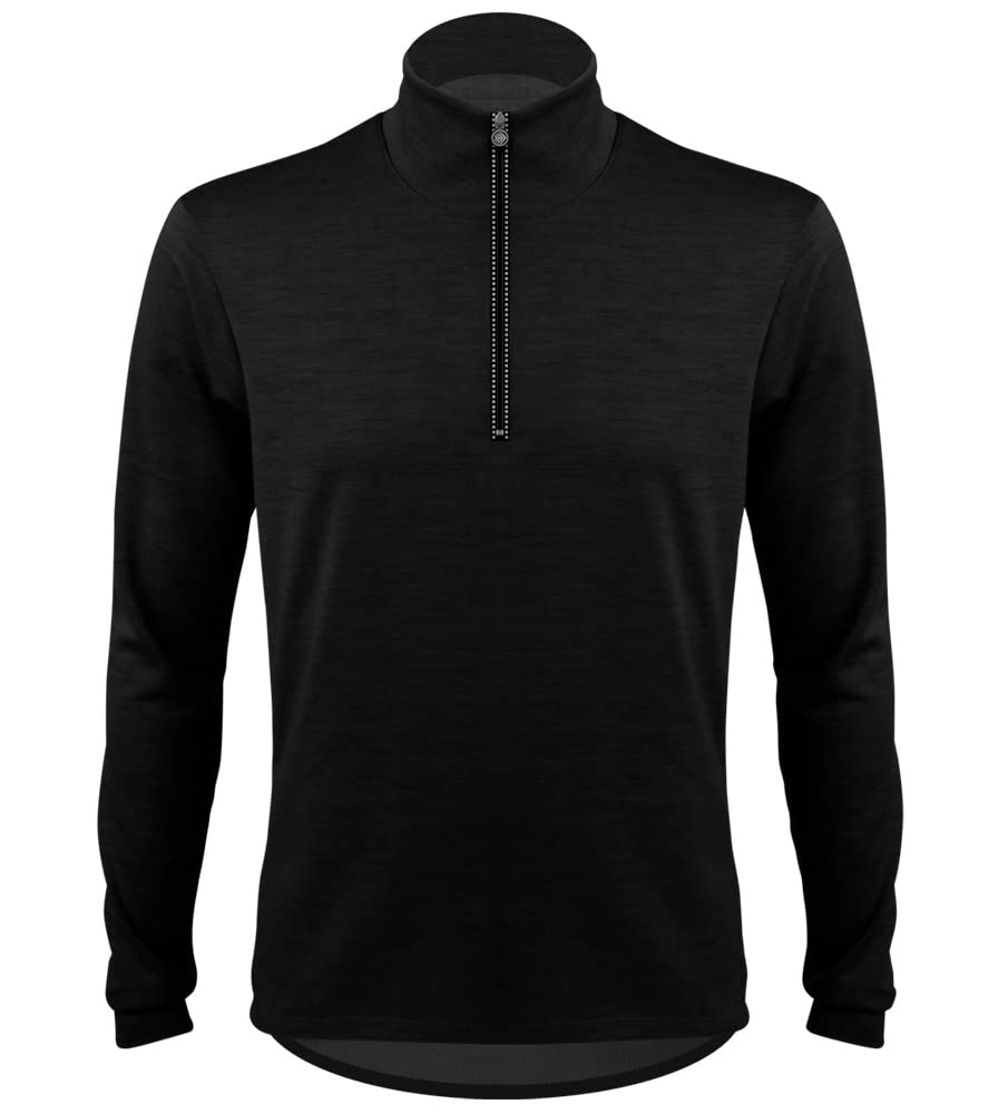 AERO|TECH|DESIGNS | Men's Long Sleeve Merino Wool Jersey | High Collar Performance Wool Blend Pullover | Made in USA