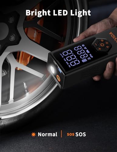 HOVVIDA 150 PSI Portable Tire Inflator with Digital Gauge
