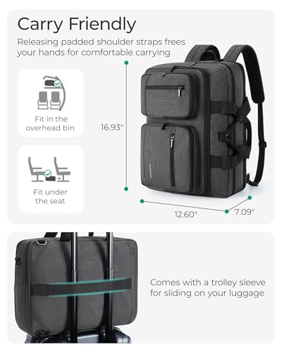 BAGSMART Laptop Bag 17.3 Inch, Laptop Briefcase for Men, Water Resistant Durable Messenger Bag Work Bag Travel Business