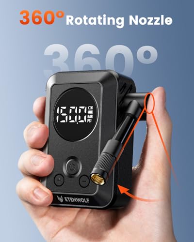ETENWOLF S0 Mini Bicycle Pump with Pressure Gauge