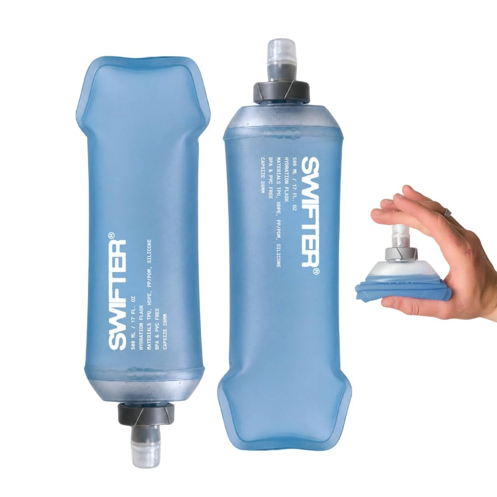 SWIFTER 2-Pack 250ml Collapsible Running Hydration Flasks