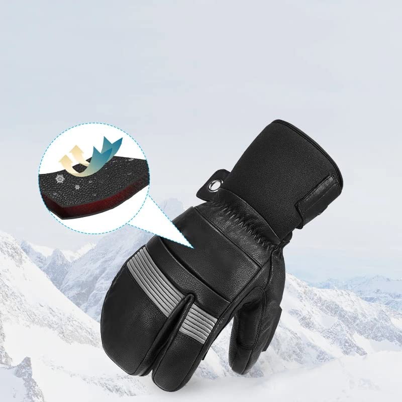 Thermal Mitten Bicycle Gloves Inner Waterproof Pocket Fist Protection Ski Motorcycle Skiing Gloves