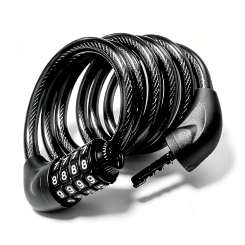 6FT Heavy-Duty Bike Cable Lock with 4-Digit Combination