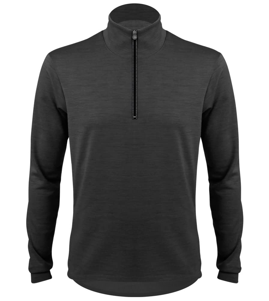 AERO|TECH|DESIGNS | Men's Long Sleeve Merino Wool Jersey | High Collar Performance Wool Blend Pullover | Made in USA