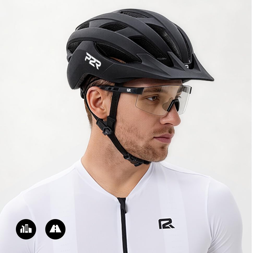 P2R A20 MIPS Bike Helmet for Teens and Adults with Rear LED Light