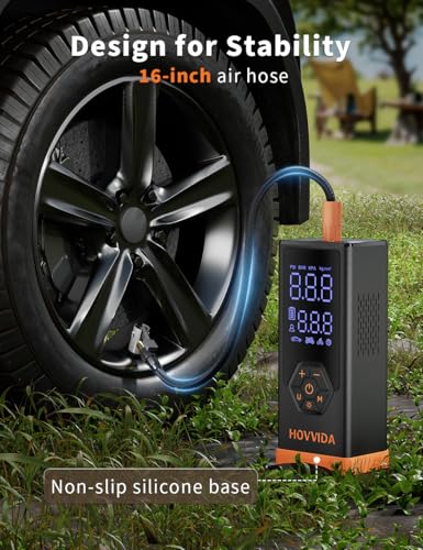 HOVVIDA 150 PSI Portable Tire Inflator with Digital Gauge
