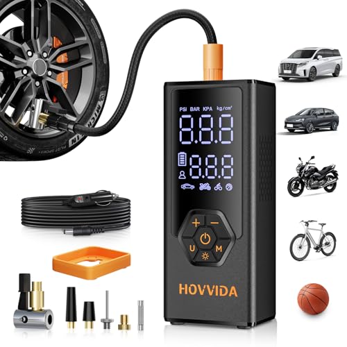 HOVVIDA 150 PSI Portable Tire Inflator with Digital Gauge