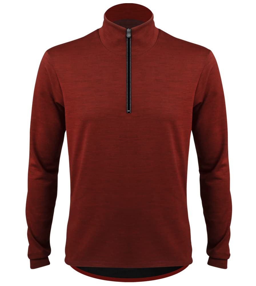 AERO|TECH|DESIGNS | Men's Long Sleeve Merino Wool Jersey | High Collar Performance Wool Blend Pullover | Made in USA