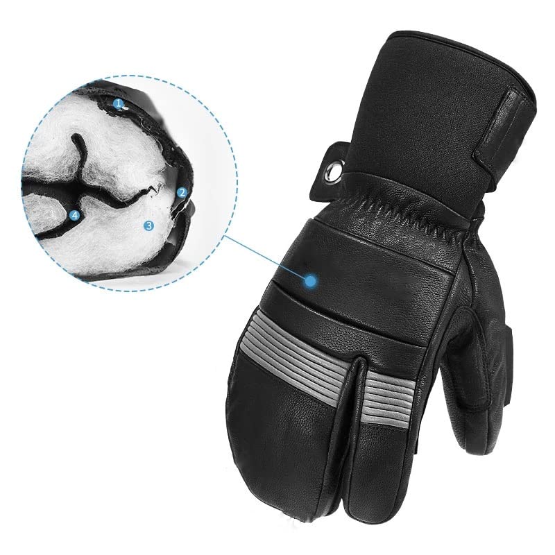 Thermal Mitten Bicycle Gloves Inner Waterproof Pocket Fist Protection Ski Motorcycle Skiing Gloves