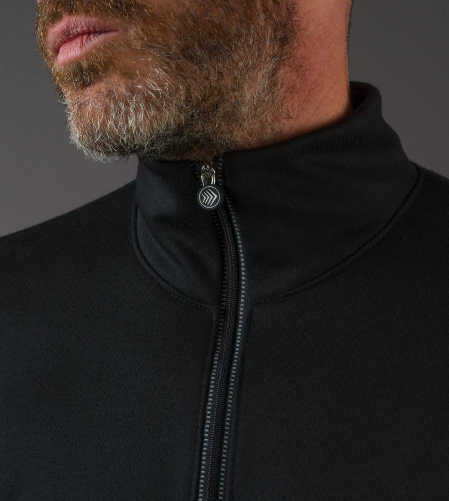 AERO|TECH|DESIGNS | Men's Long Sleeve Merino Wool Jersey | High Collar Performance Wool Blend Pullover | Made in USA