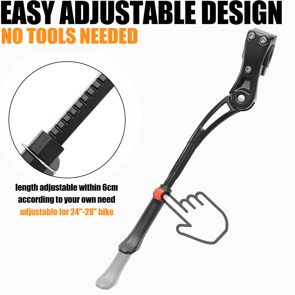 TOPCABIN Adjustable Aluminum Bike Kickstand for 22–28" Bikes
