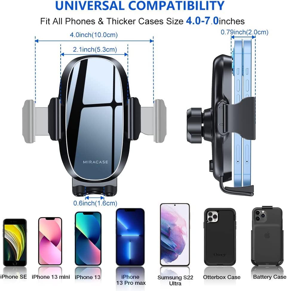 Miracase Universal Air Vent Car Phone Mount with Metal Hook