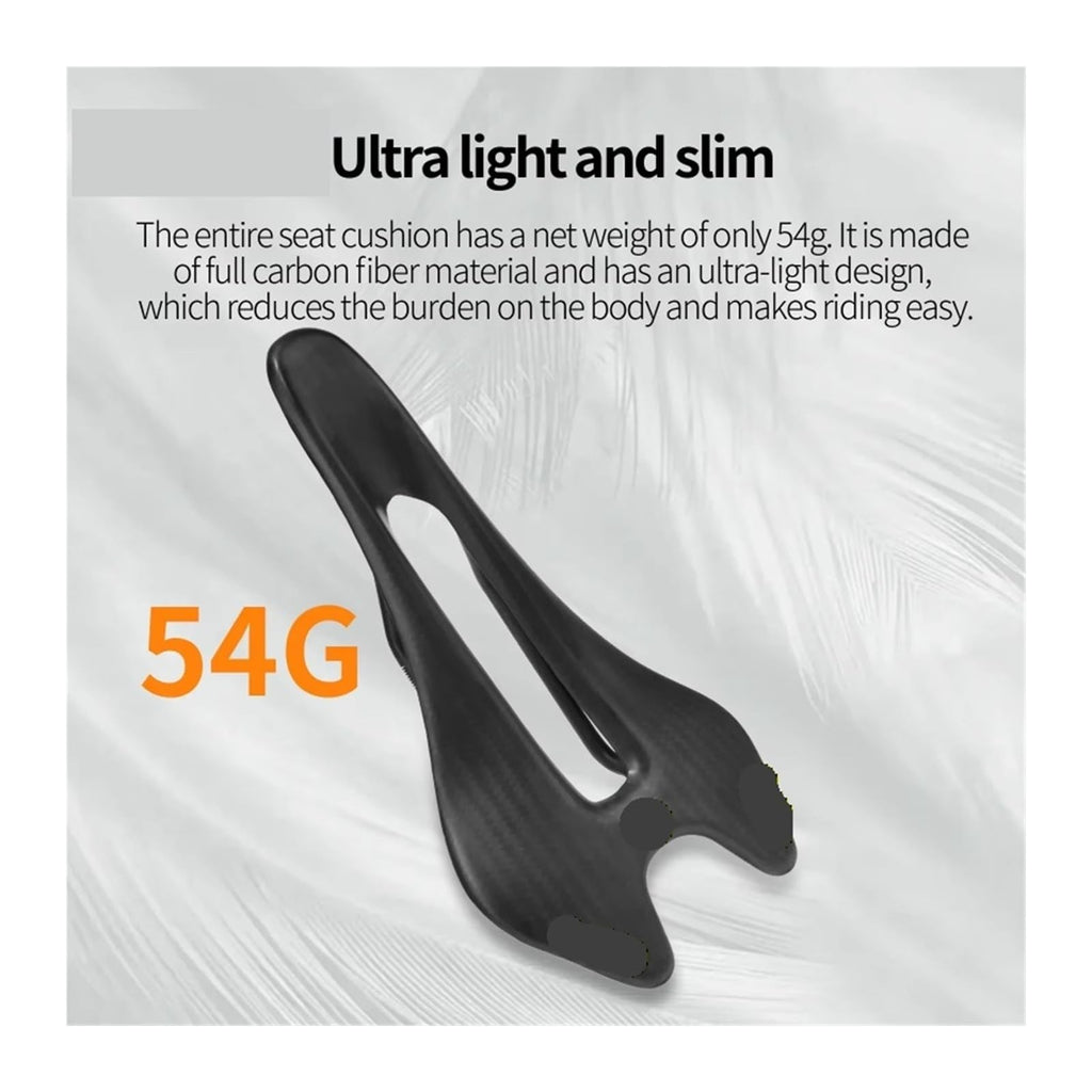 TYEMLM 54g Ultralight Full Carbon Fiber Road Bike Saddle