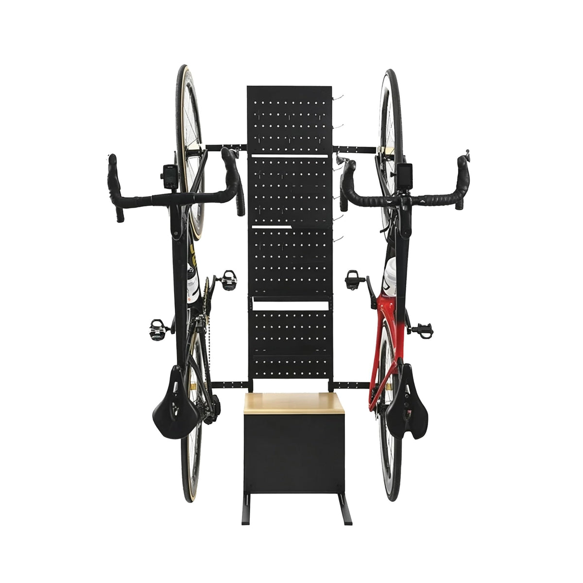 4-in-1 Space-Saving Indoor Upright Bicycle Storage Rack