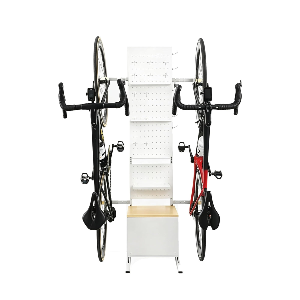 4-in-1 Space-Saving Indoor Upright Bicycle Storage Rack