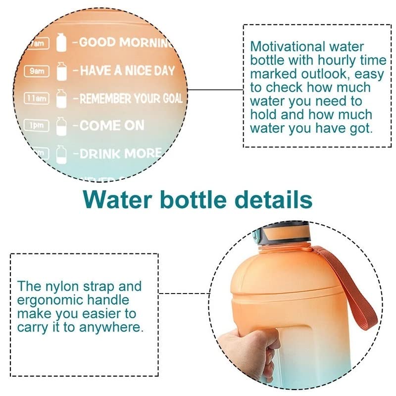 KMWHPJN 3.78L Large Capacity Sports Fitness Water Bottle