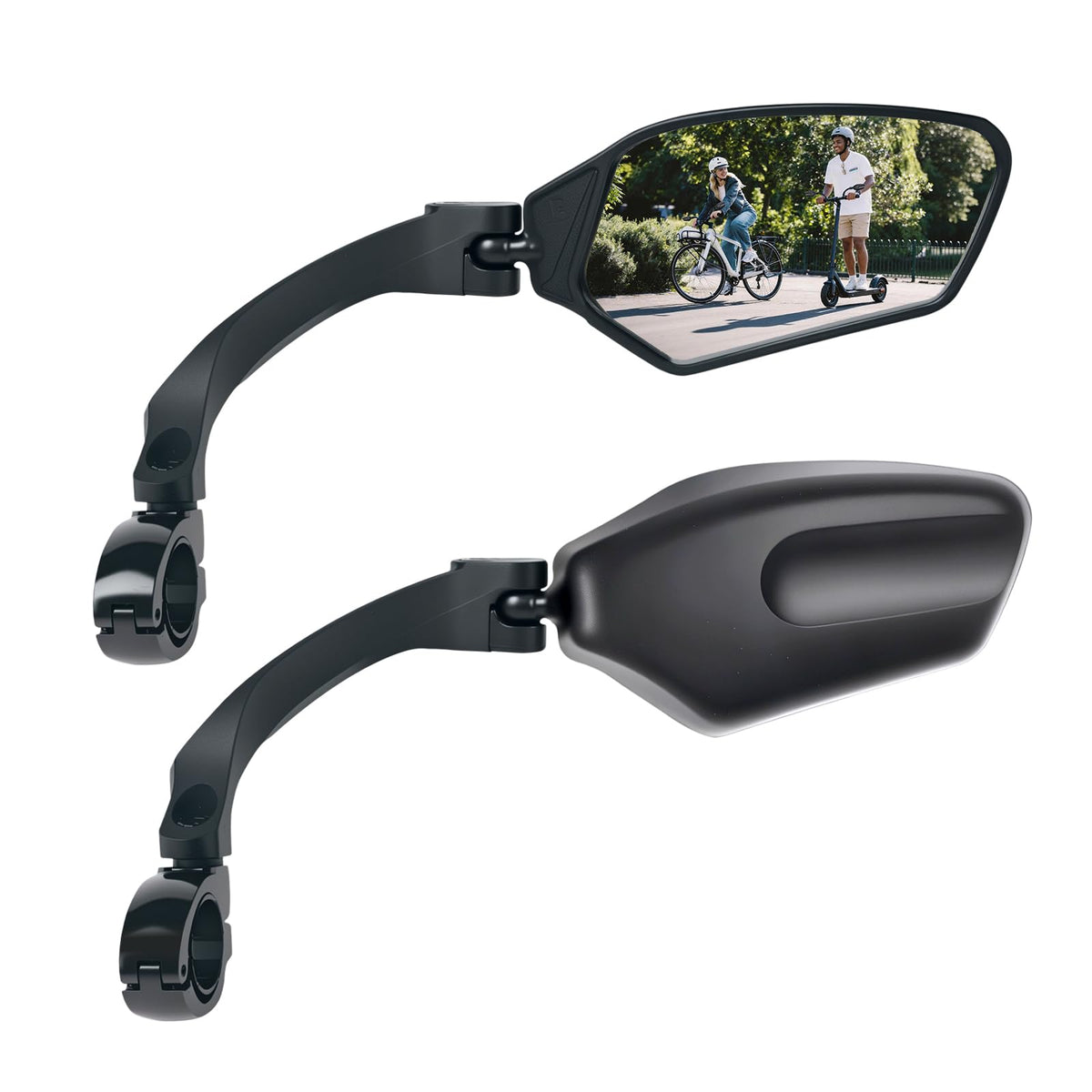 TXZSXS 360° Adjustable HD Convex Handlebar Bike Mirrors Pair