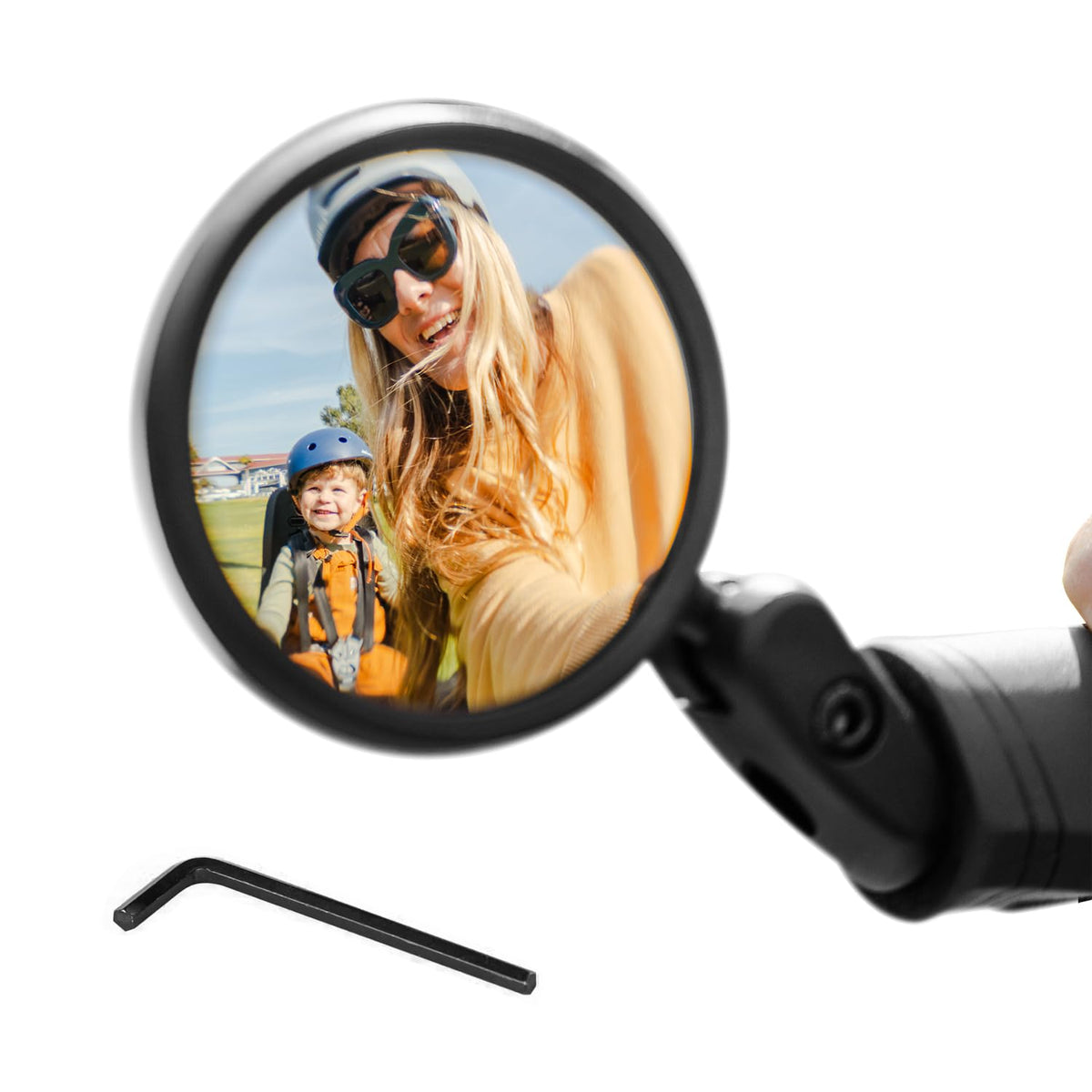 Aventon Adjustable Handlebar Bike Mirror with Wide Rear View from Handlebars, Grips & Mirrors at Velotavira