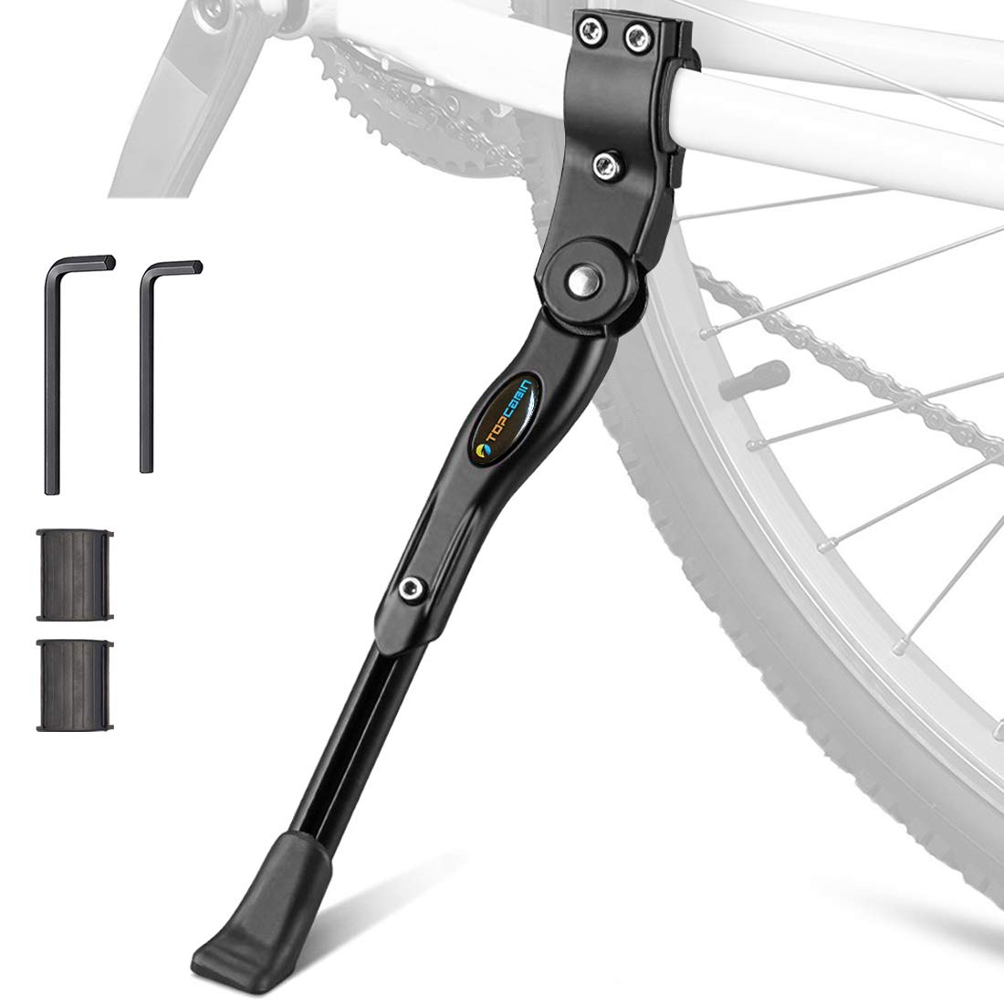 TOPCABIN Adjustable Aluminum Bike Kickstand for 22–28" Bikes