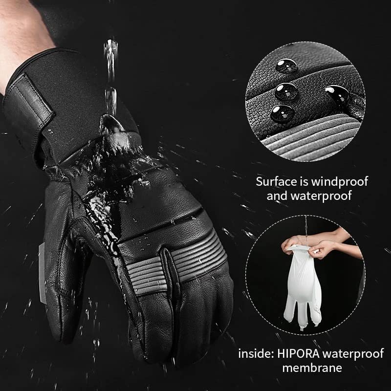 Thermal Mitten Bicycle Gloves Inner Waterproof Pocket Fist Protection Ski Motorcycle Skiing Gloves
