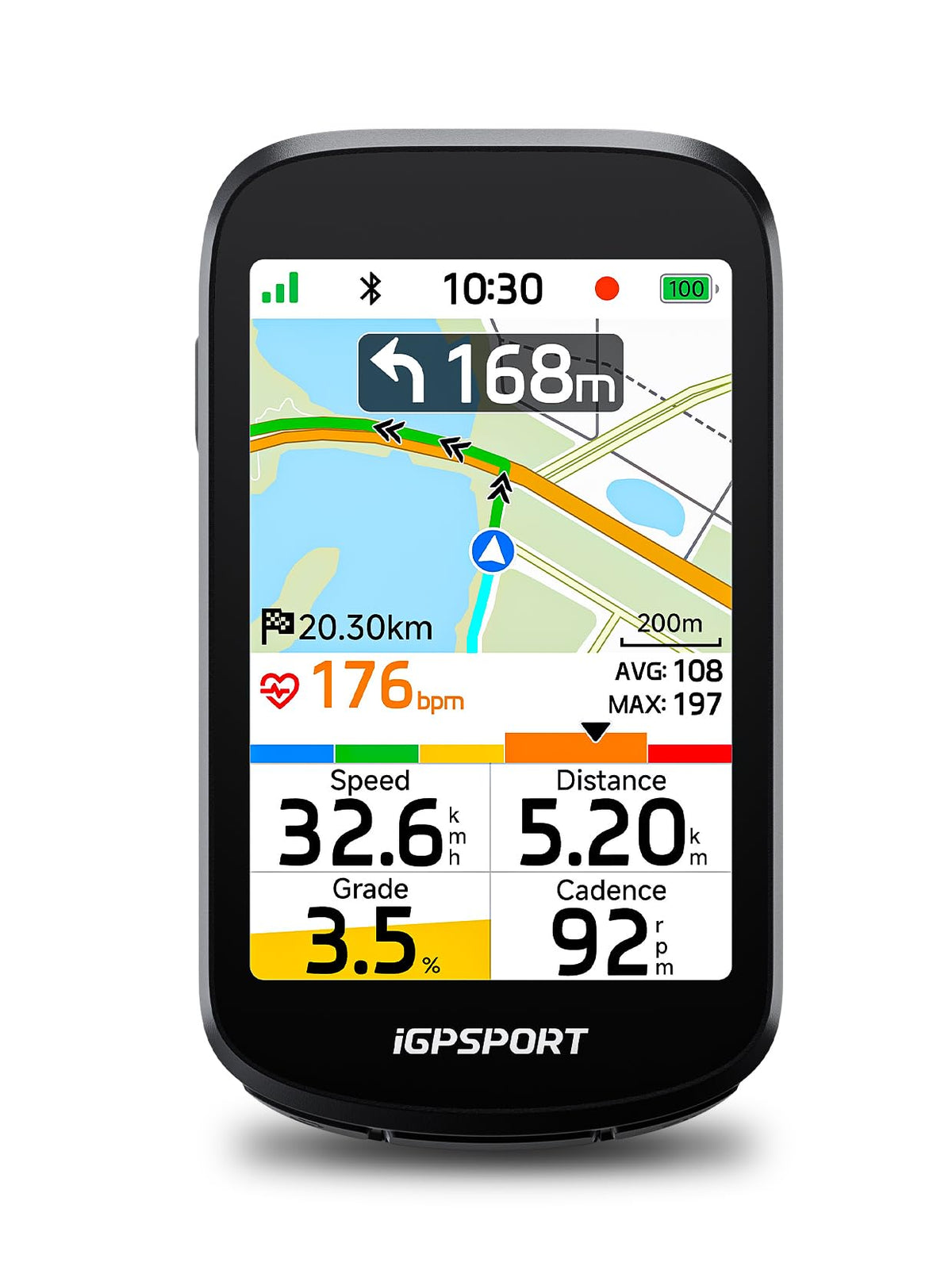 iGPSPORT BSC500 GPS Bike Computer, 3.3'' Touch Screen MAP Voice Navigation