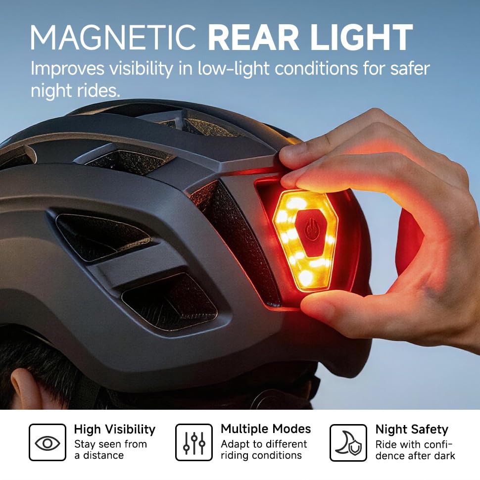 P2R A20 MIPS Bike Helmet for Teens and Adults with Rear LED Light
