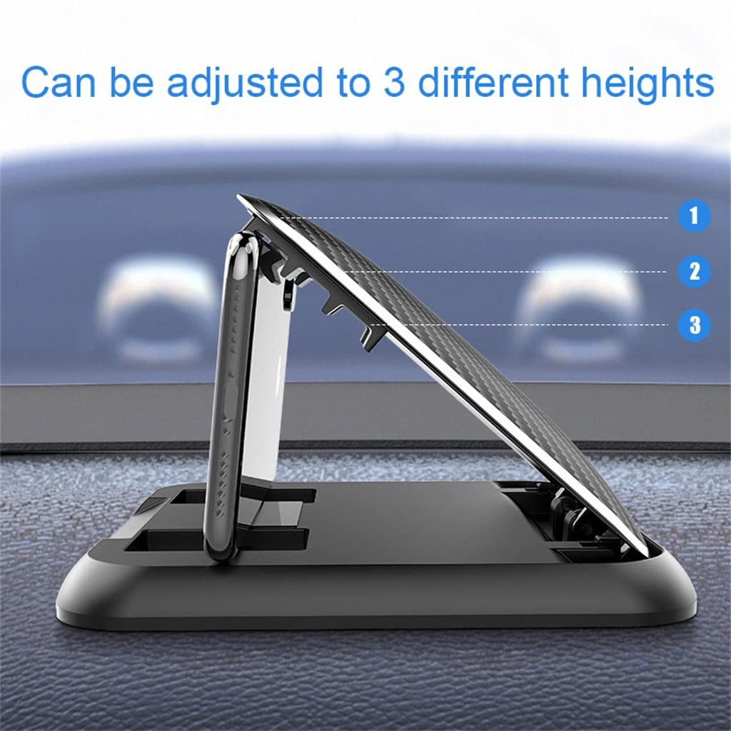 Carbon Fiber Universal Dashboard Phone Mount for 3–7 Inch Phones