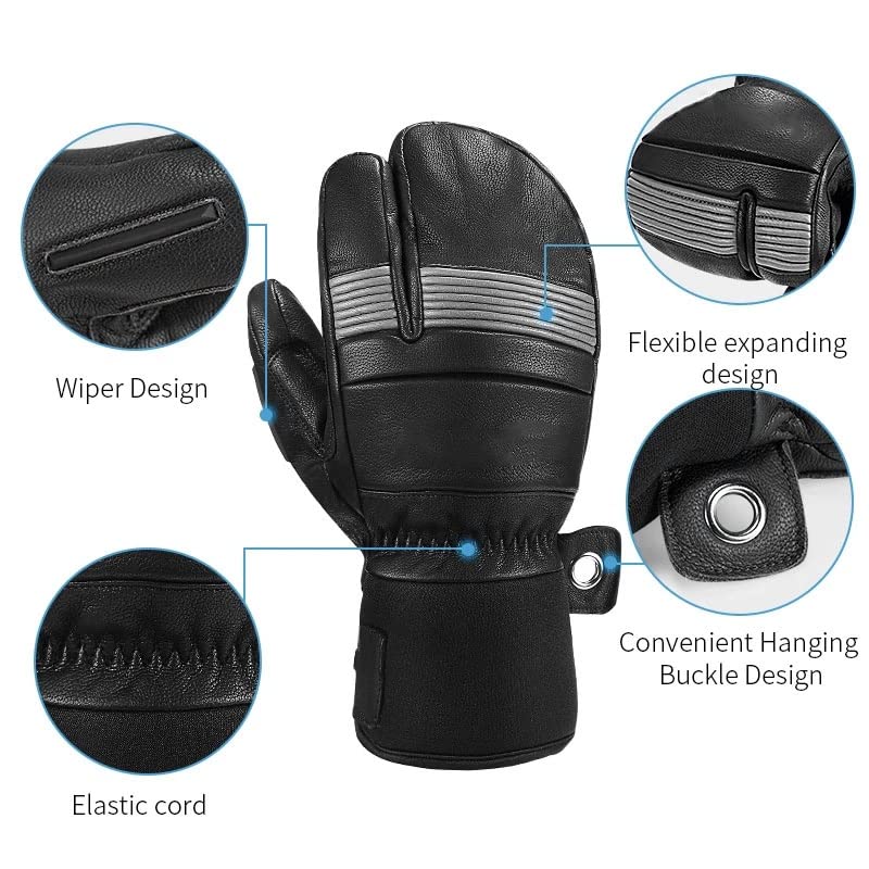 Thermal Mitten Bicycle Gloves Inner Waterproof Pocket Fist Protection Ski Motorcycle Skiing Gloves