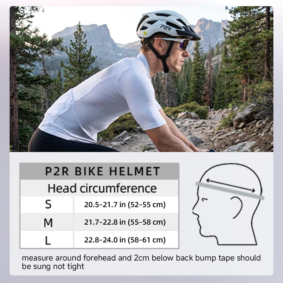 P2R A20 MIPS Bike Helmet for Teens and Adults with Rear LED Light