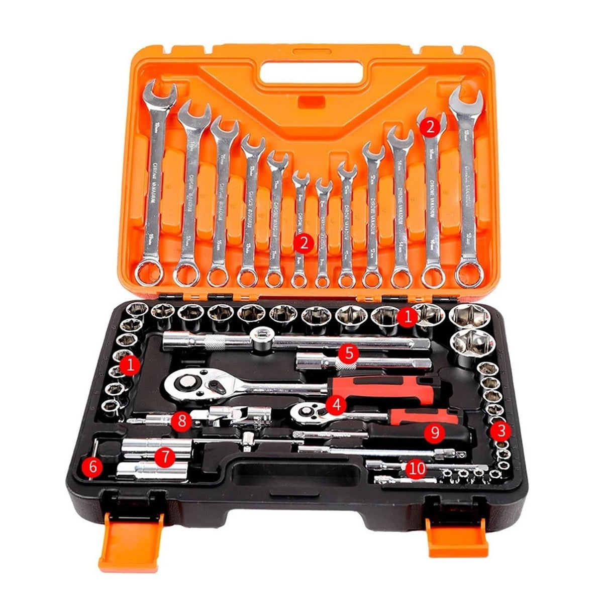 Soiveilarh 53-Piece Ratchet Socket & Bicycle Repair Tool Kit