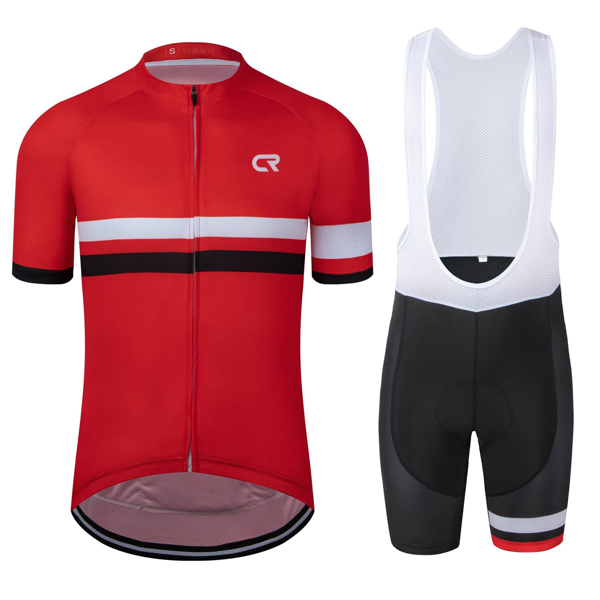 Coconut Ropamo CR Men's Cycling Jersey Set Road Bike Jersey Zipper Pocket Short Sleeves Cycling Kits Bib Shorts 3D Padded