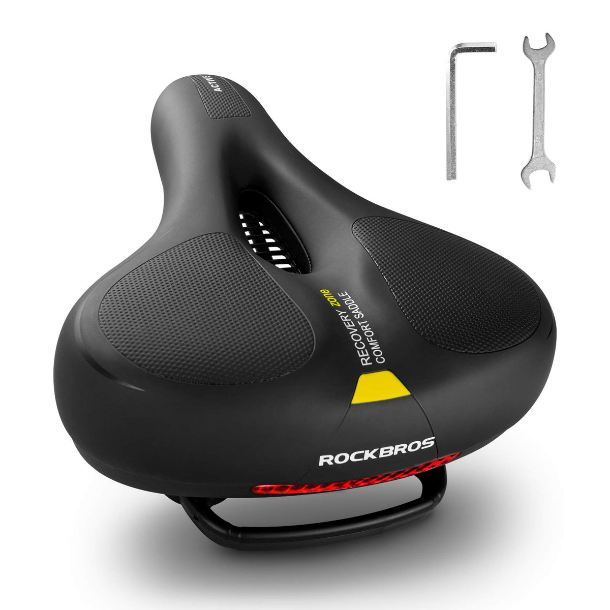 ROCKBROS Wide Soft Cushioned Bike Seat for Road & Peloton Bikes