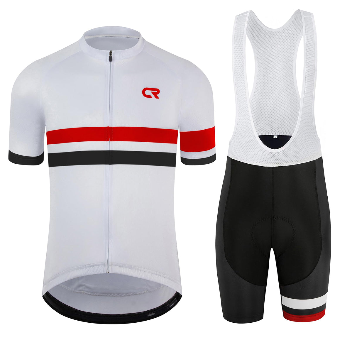 Coconut Ropamo CR Men's Cycling Jersey Set Road Bike Jersey Zipper Pocket Short Sleeves Cycling Kits Bib Shorts 3D Padded