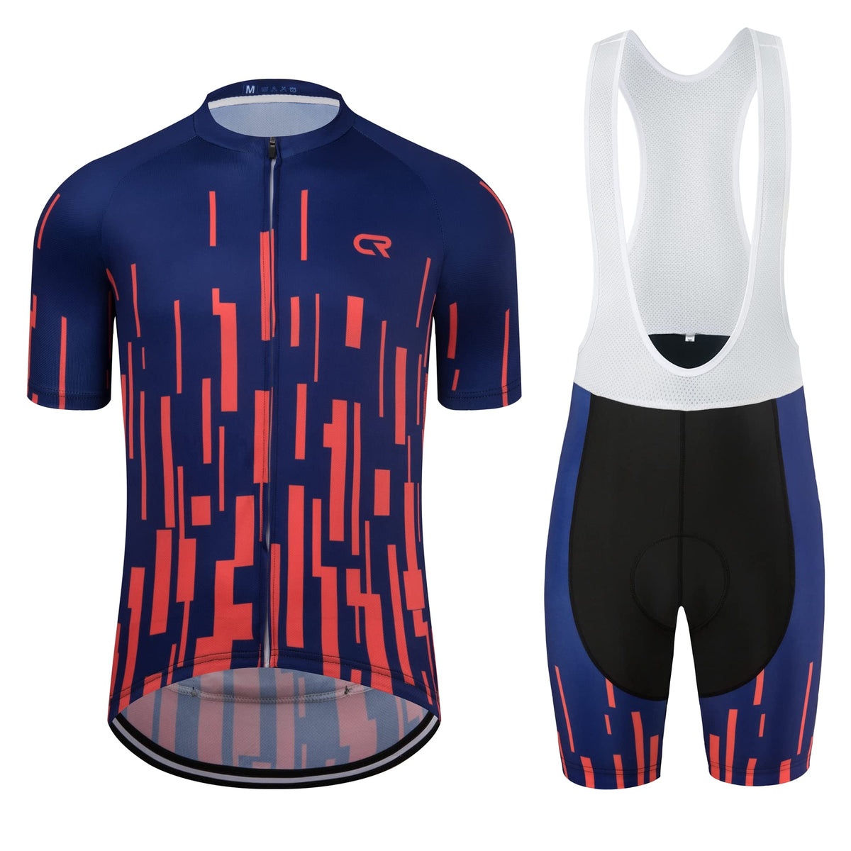 Coconut Ropamo CR Men's Cycling Jersey Set Road Bike Jersey Zipper Pocket Short Sleeves Cycling Kits Bib Shorts 3D Padded