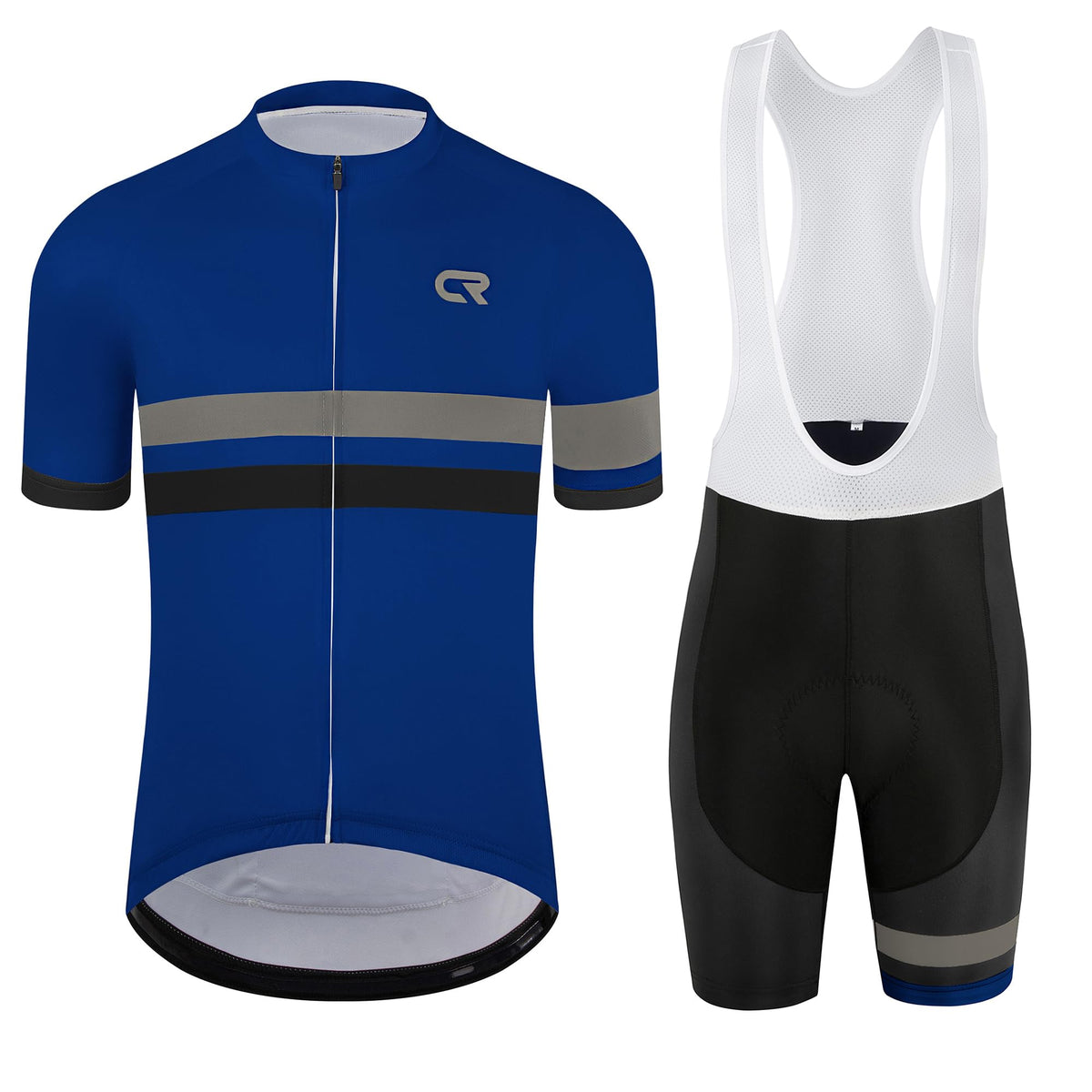 Coconut Ropamo CR Men's Cycling Jersey Set Road Bike Jersey Zipper Pocket Short Sleeves Cycling Kits Bib Shorts 3D Padded