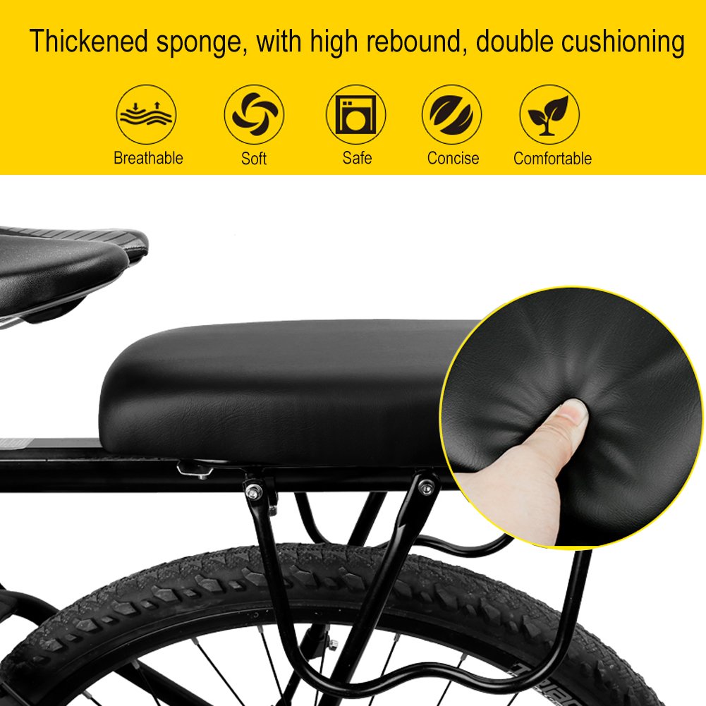 TOPCABIN Padded Rear Bike Rack Seat Cushion for Passengers