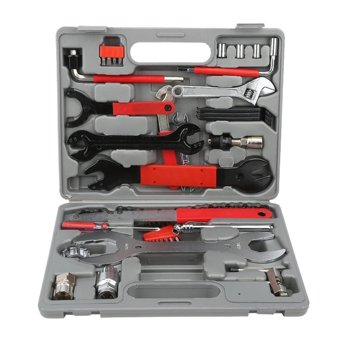 44-Piece Mountain Bike Repair Tool Kit with Tire Pump