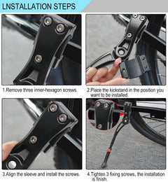 TOPCABIN Adjustable Aluminum Bike Kickstand for 22–28" Bikes