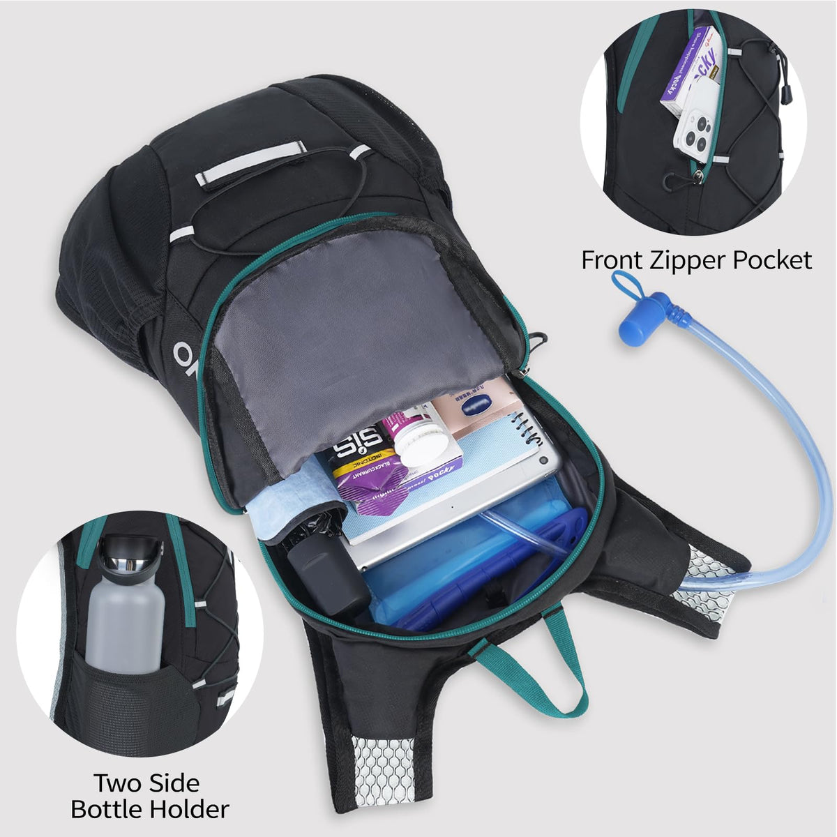 Lightweight Running Hydration Backpack with 2L Water Bladder