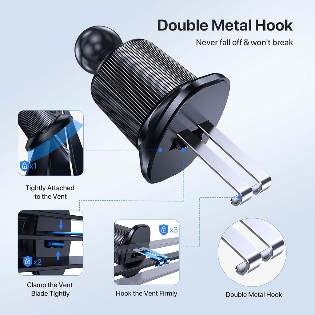 Miracase Universal Air Vent Car Phone Mount with Metal Hook