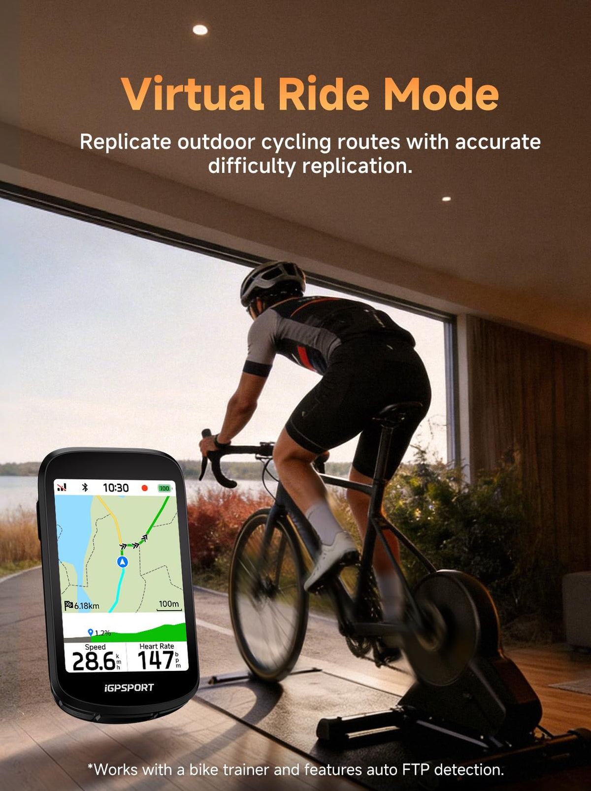 iGPSPORT BSC500 GPS Bike Computer, 3.3'' Touch Screen MAP Voice Navigation