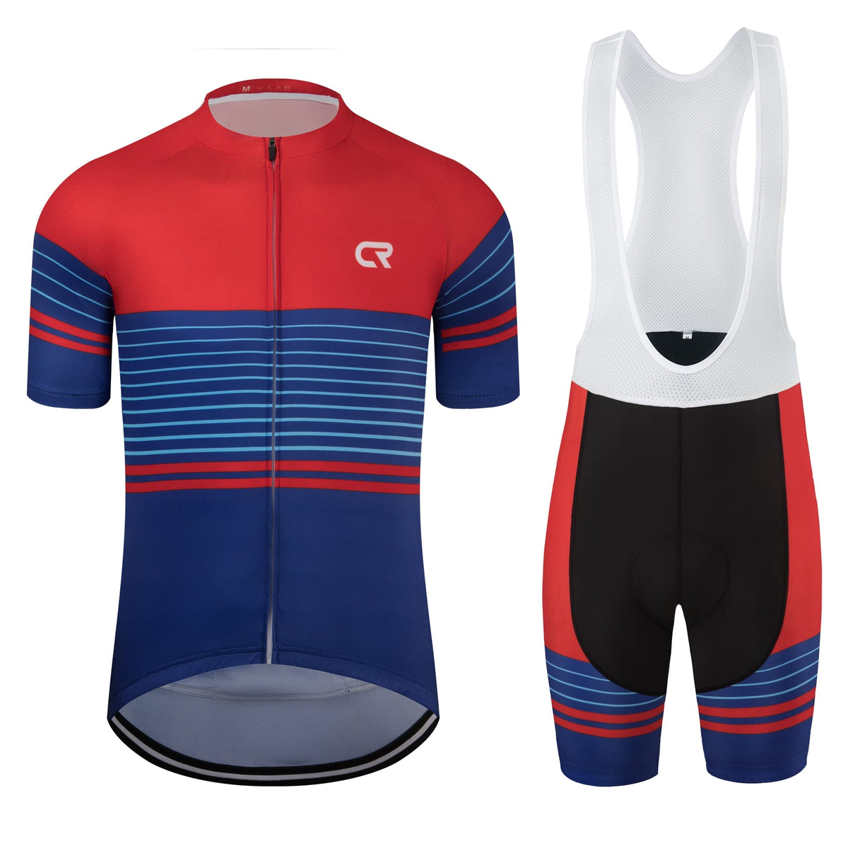 Coconut Ropamo CR Men's Cycling Jersey Set Road Bike Jersey Zipper Pocket Short Sleeves Cycling Kits Bib Shorts 3D Padded