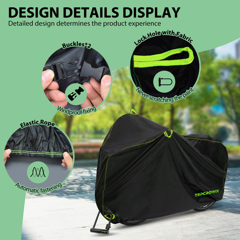 Topcrown Waterproof Outdoor Bike Cover for 1–3 Bicycles