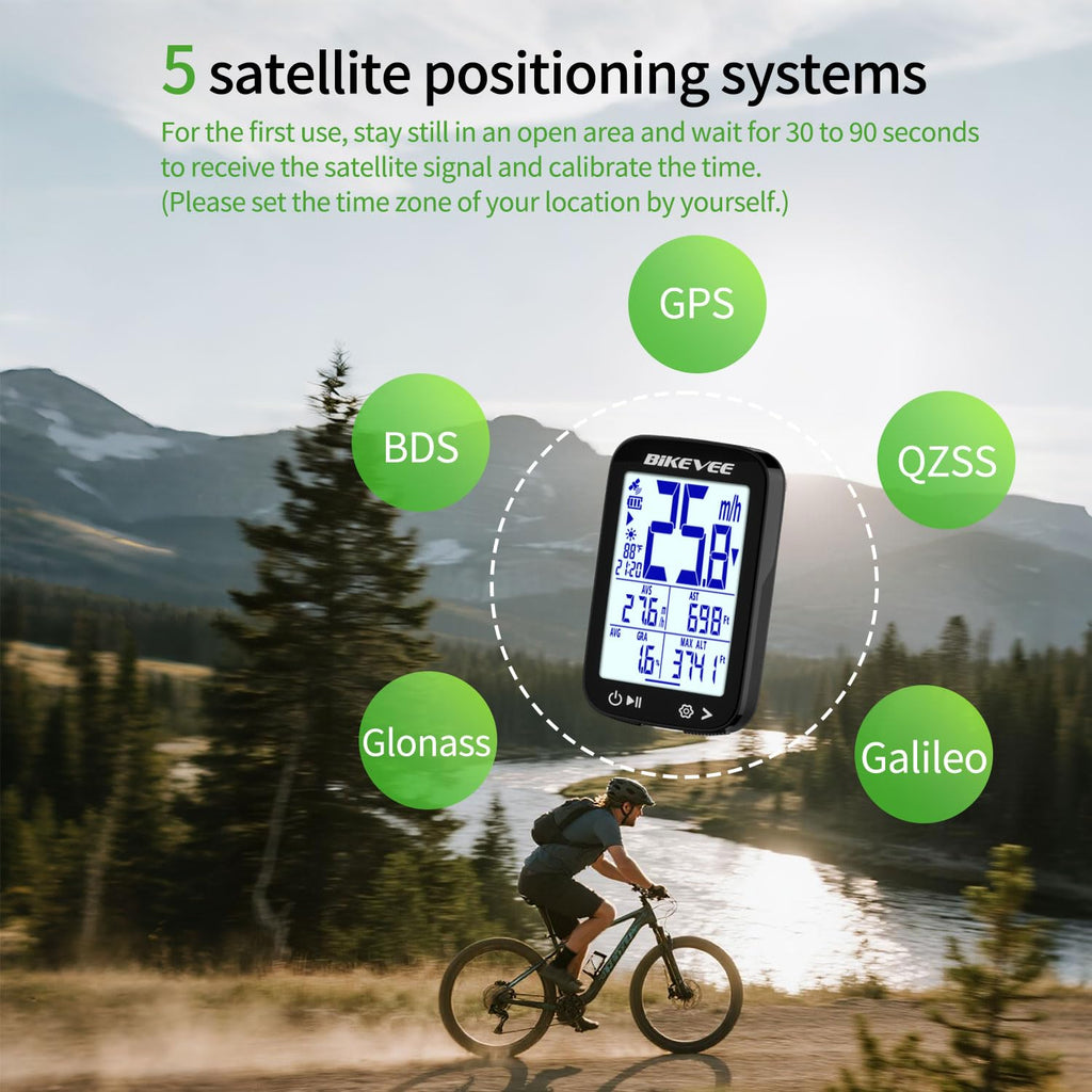 Bikevee GPS Bike Computer with 2.4" Display & IPX7 Rating
