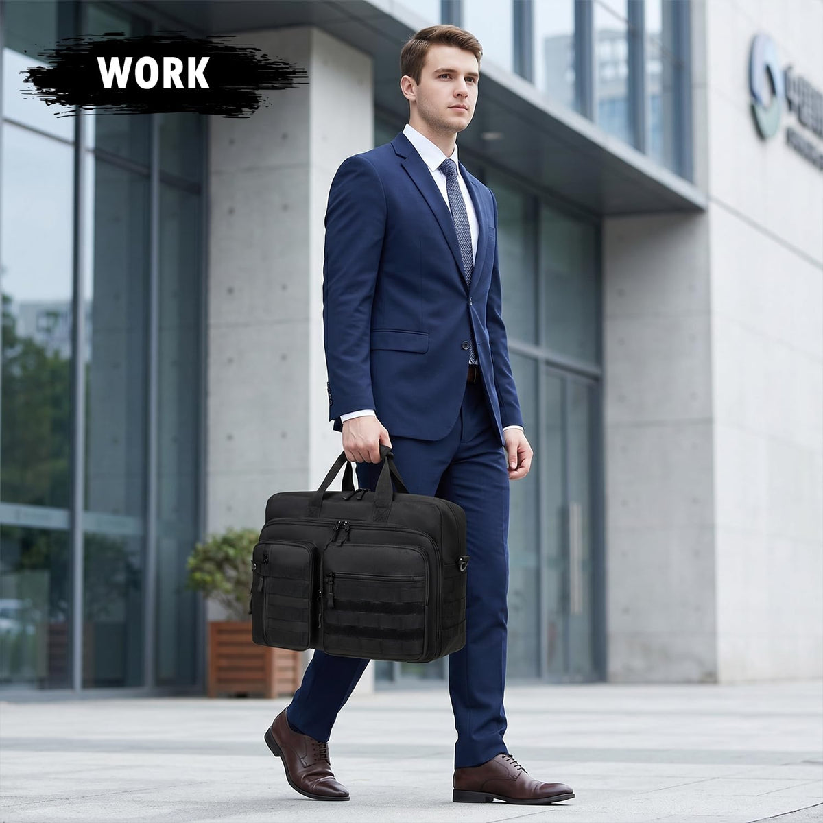 Tactical Laptop Bag for Men, 17.3 In Military Messenger Briefcase Backpack
