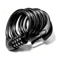 Bike Cable Lock 6FT Long, 4 Digit Resettable Combination Lock, Heavy Duty Steel Cable with Waterproof Vinyl Coating Anti Theft Security Lock for Road Bike E-Bike Scooter Fence Gate Toolbox