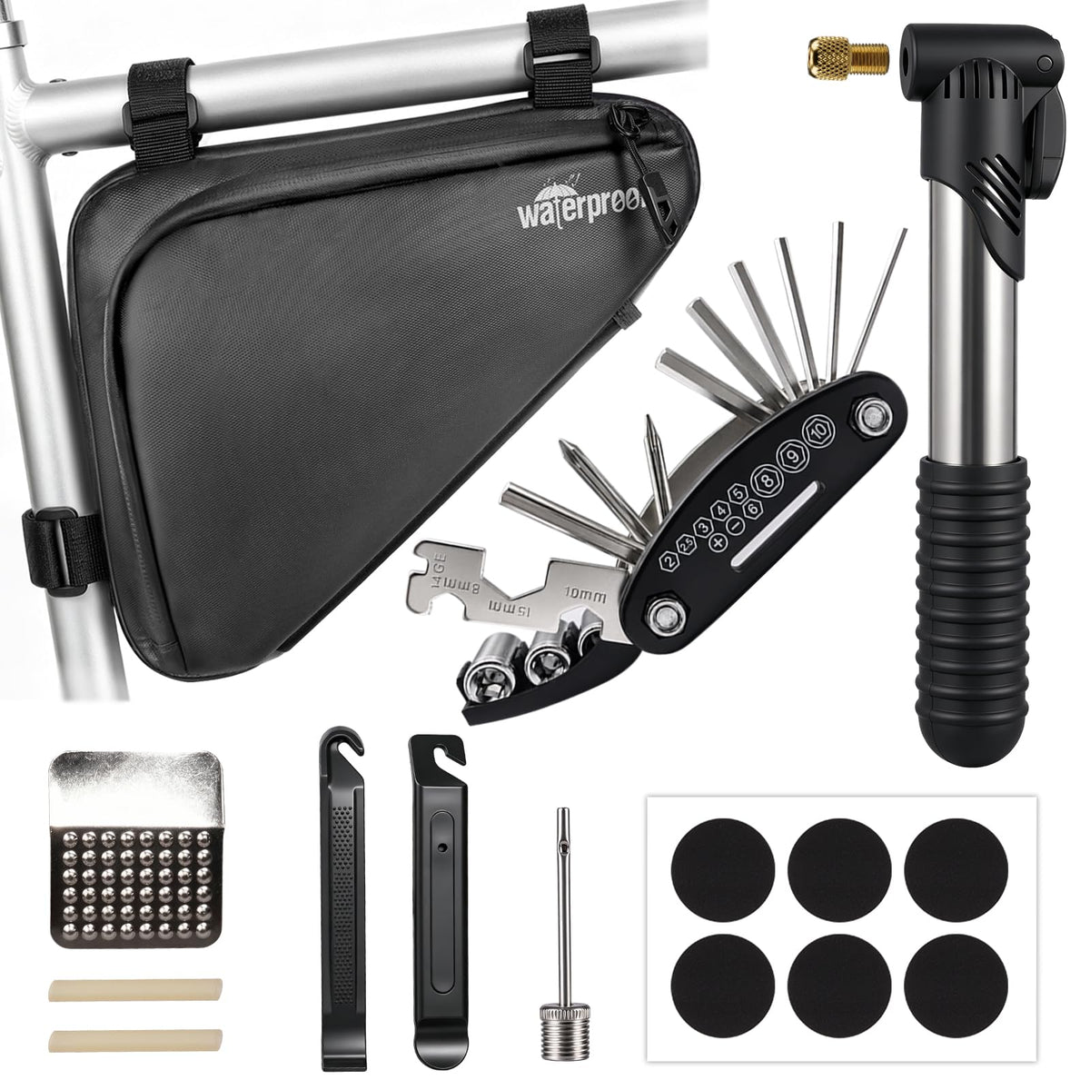 NDakter Water-Resistant Triangle Bike Frame Storage Bag
