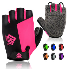 HTZPLOO Anti-Slip Padded Half-Finger Cycling Gloves